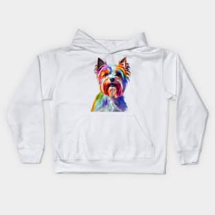 Pop-Art Biewer Terrier Impressionism Kids Hoodie